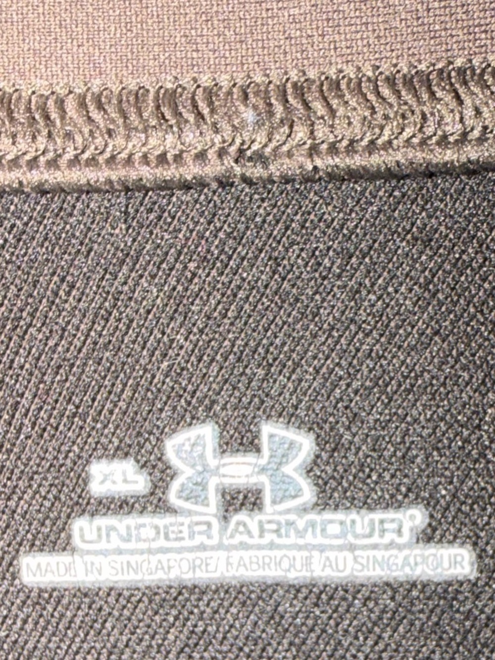Under Armour Brown Cold Gear Long-sleeve mock neck shirt XL #3079 - Picture 5 of 6